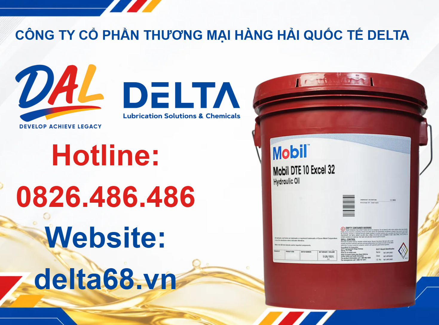 DẦU THỦY LỰC MOBIL DTE 10 EXCEL 32 Tại Hải phòng