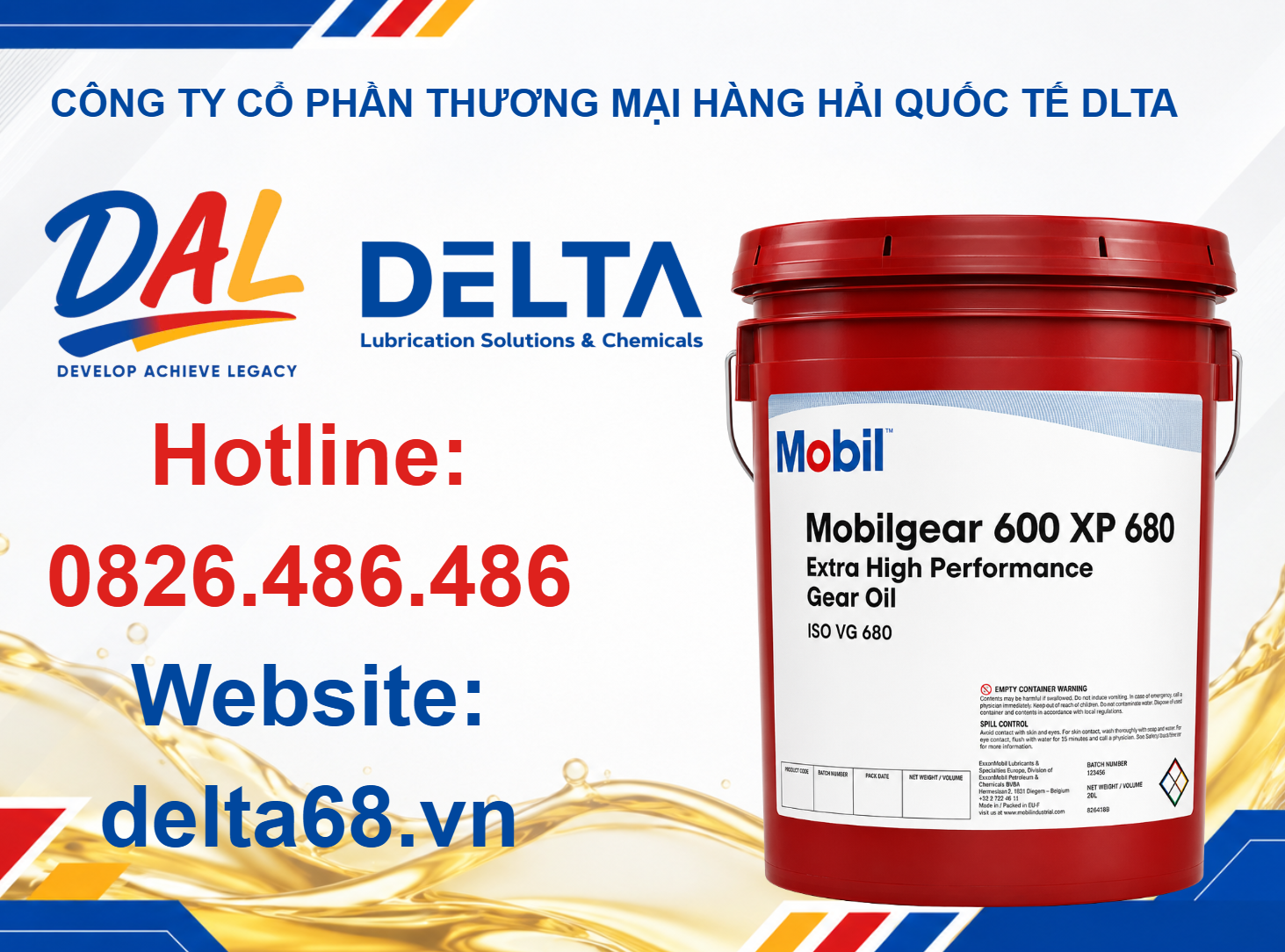 DẦU BÁNH RĂNG MOBILGEAR 600XP 680    Hải Phòng